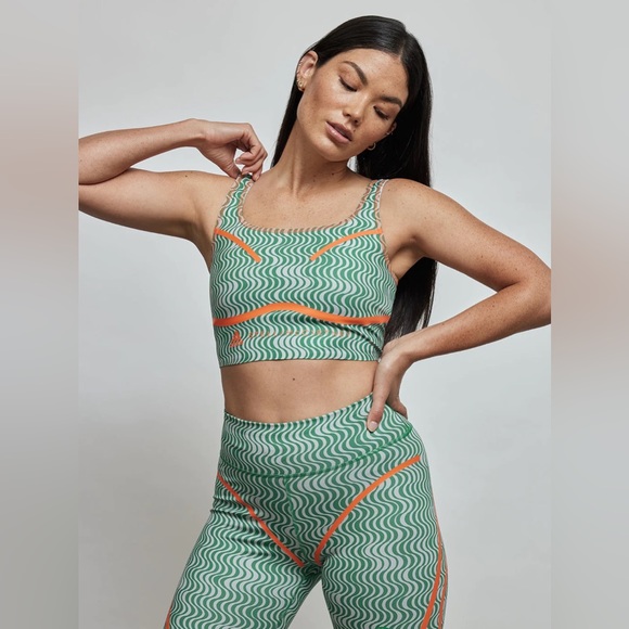 NWT Adidas by Stella McCartney Truepurpose Printed Green / Clear Onix Set - Picture 12 of 13